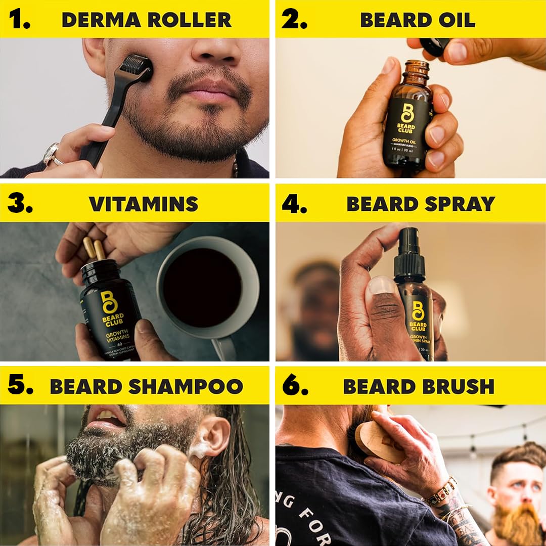 Thumbnail 1 de The Beard Club Advanced Beard Growth Kit – Cedar Gift Set