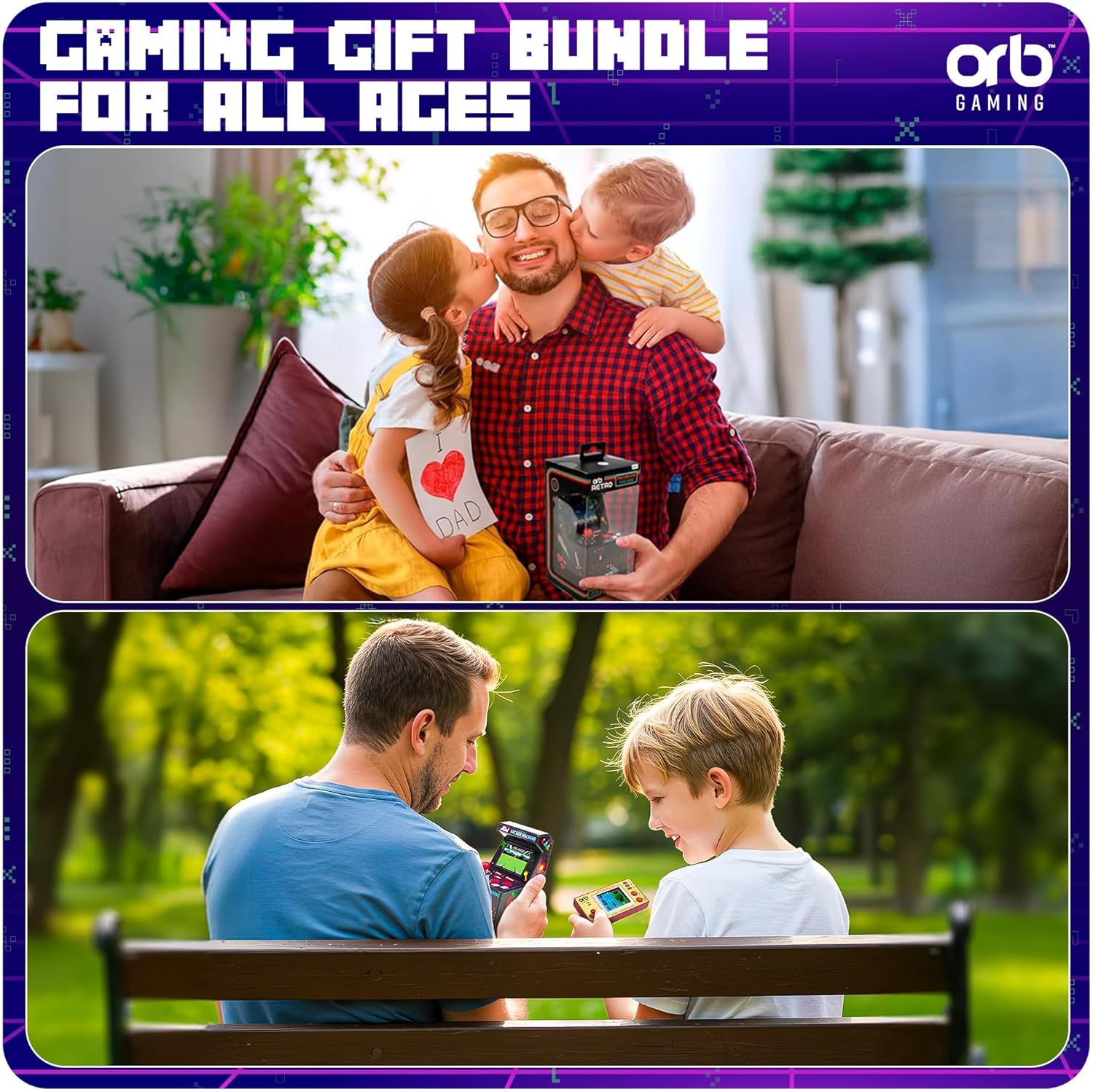 Thumbnail 6 de Orb Mini Retro Handheld Games Console & Arcade Bundle with 150 and 240 built-in games