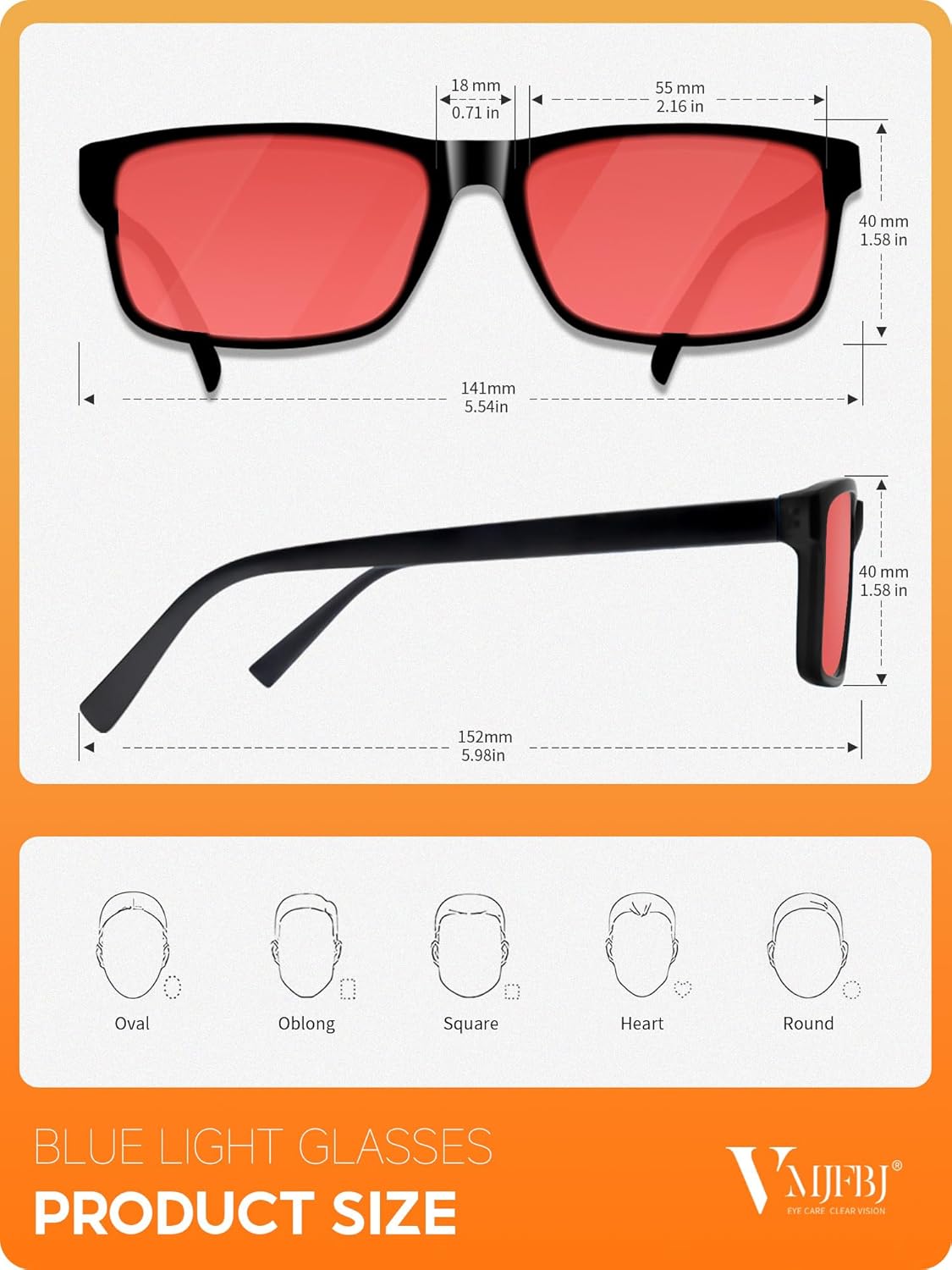 Thumbnail 1 de VMJFBJ Blue Light Blocking Glasses for Computer Use 👓
