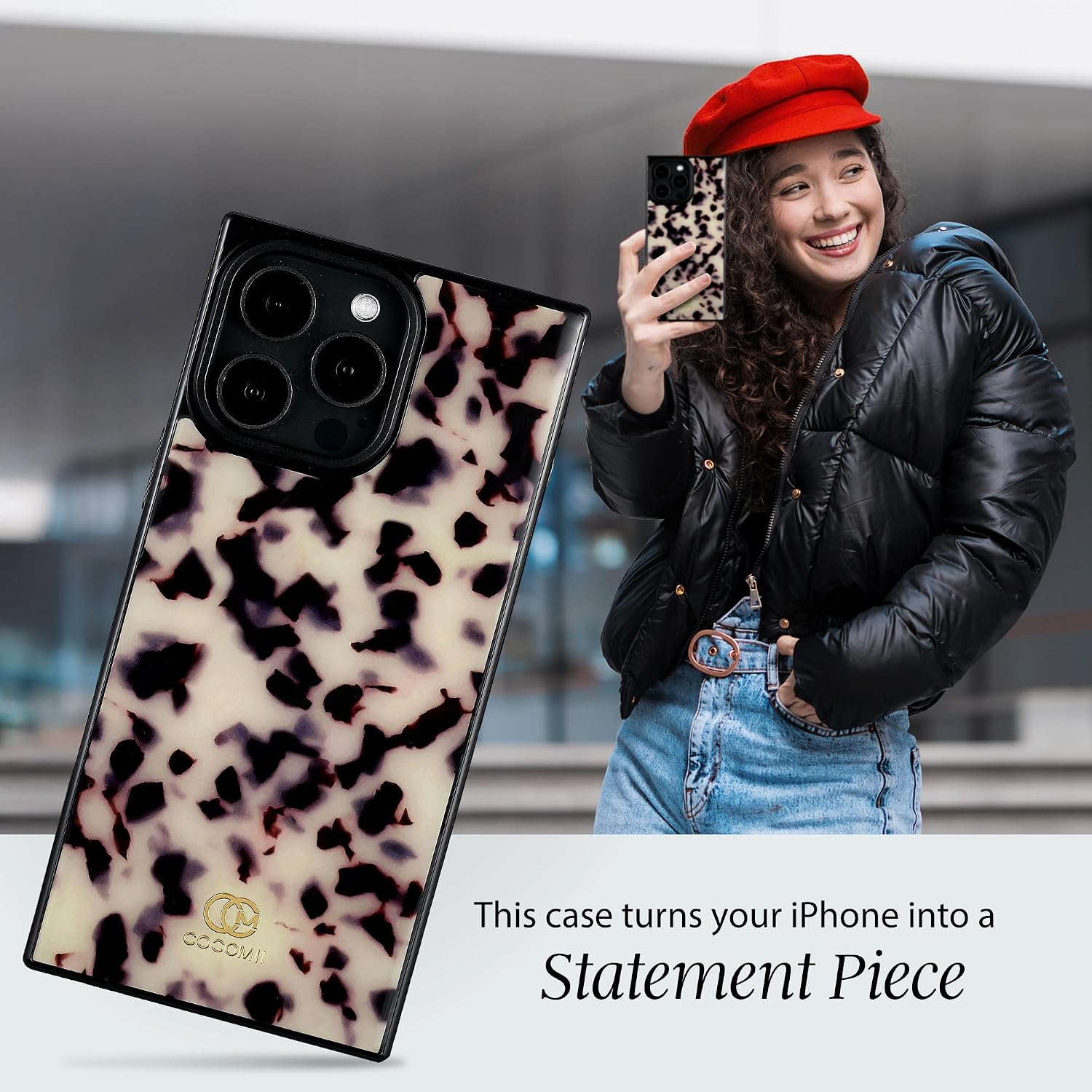 Thumbnail 1 de COCOMII Rectangle Case for iPhone 13 Pro – Ivory Tortoiseshell