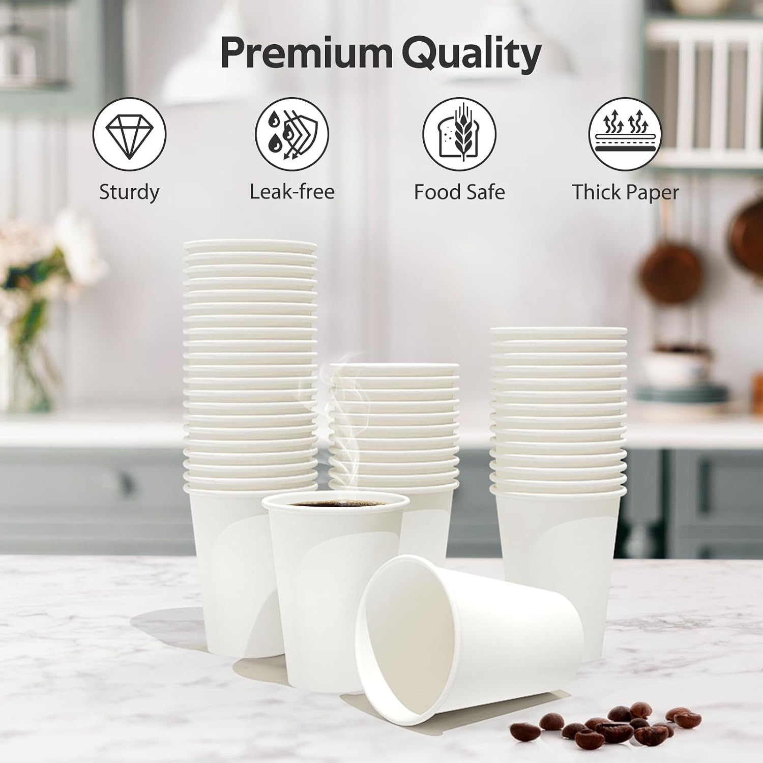 Detalle de Dealusy 12 oz Disposable Paper Cups 100-count