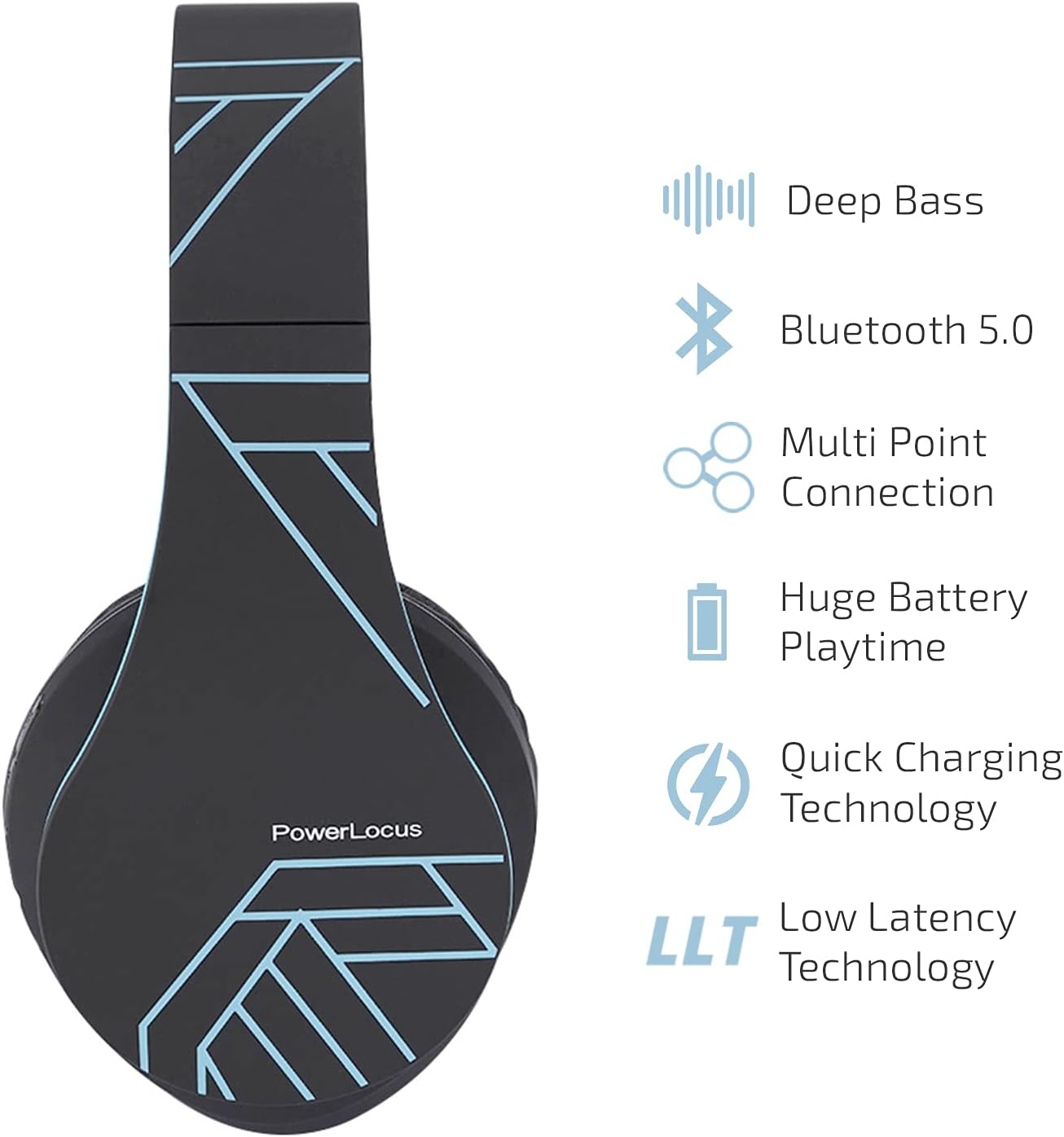 Thumbnail 3 de PowerLocus Bluetooth Over-Ear Headphones with FM Radio