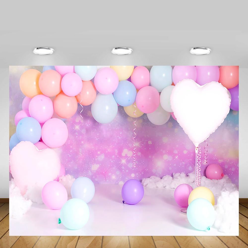 Thumbnail 3 de MEHOFOND 7x5ft Rainbow Cloud Photography Backdrop