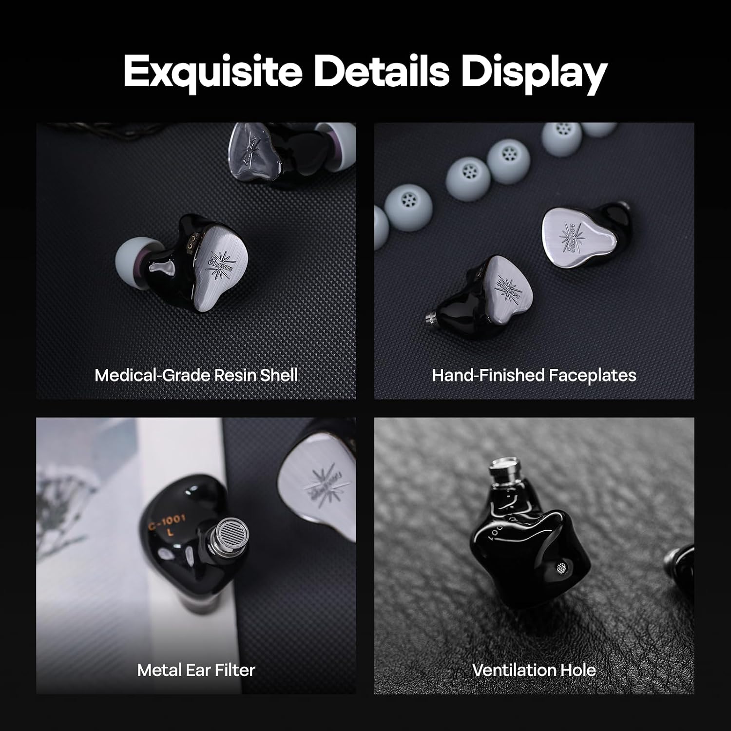 Detalle 2 de Linsoul Kiwi Ears KE4 In Ear Monitor 2DD+2BA Hybrid Earphone
