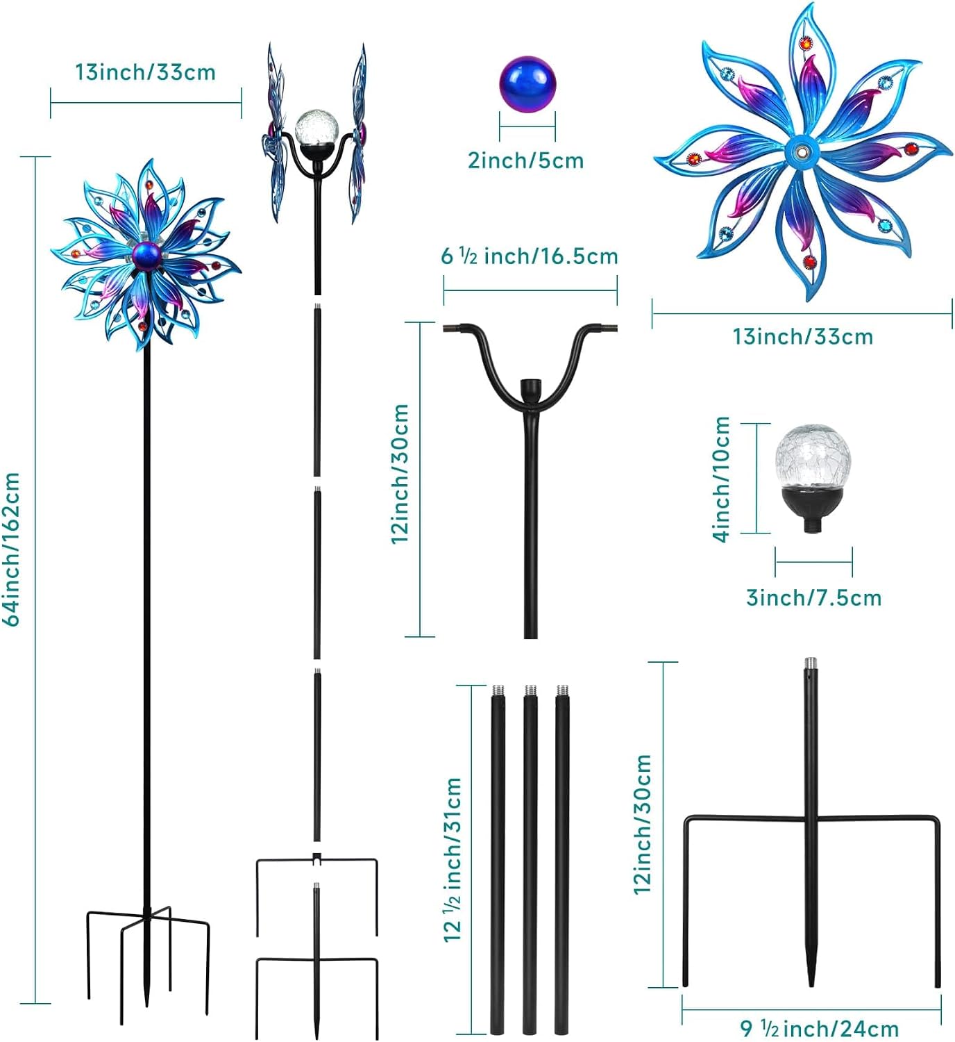 Detalle de VUFOZ Solar Wind Spinner, Blue-Purple Fade
