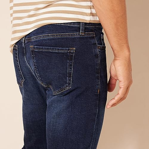 Detalle 2 de Amazon Essentials Vaqueros Ajustados Azul Oscuro Vintage 32W/30L