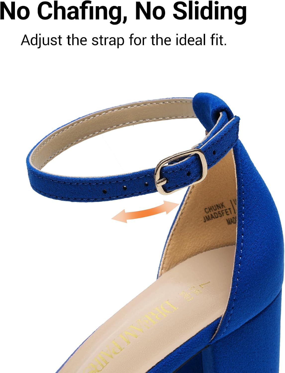 Detalle 2 de DREAM PAIRS 59938 Women's Block Heel Sandals with Adjustable Ankle Strap