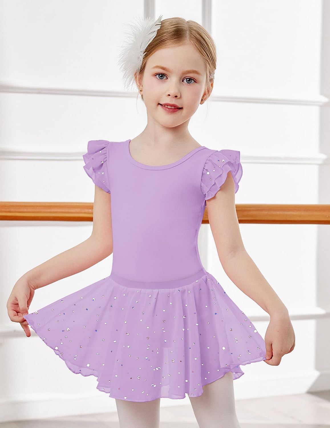 Thumbnail 1 de Arshiner Ragazze Costume da balletto 2 pezzi (2-9 anni) con body e gonna tutu in cotone