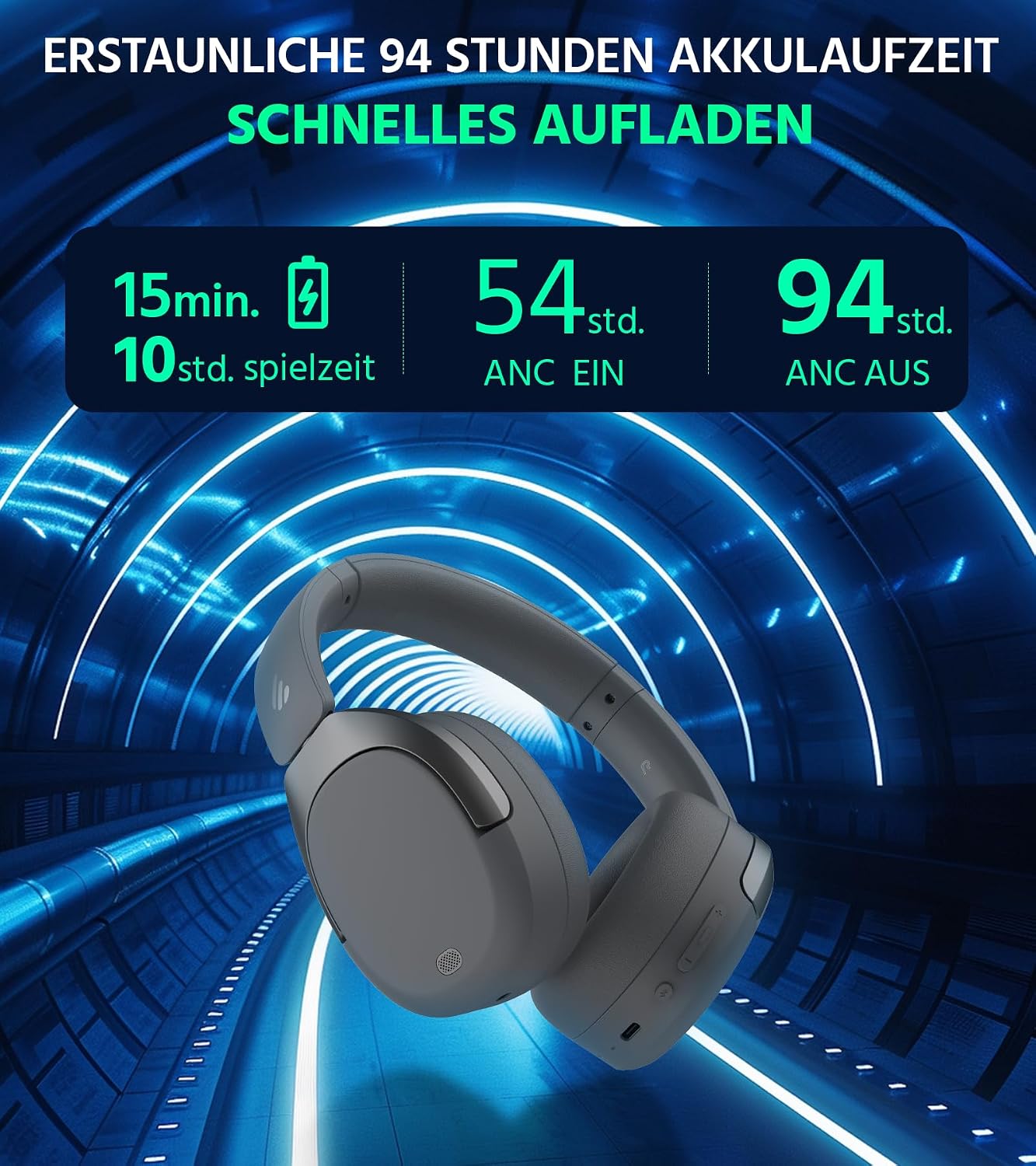 Thumbnail 4 de Edifier W830NB: Over‑Ear ANC Kopfhörer mit LDAC, -45 dB Geräuschunterdrückung und 94 Std. Akku