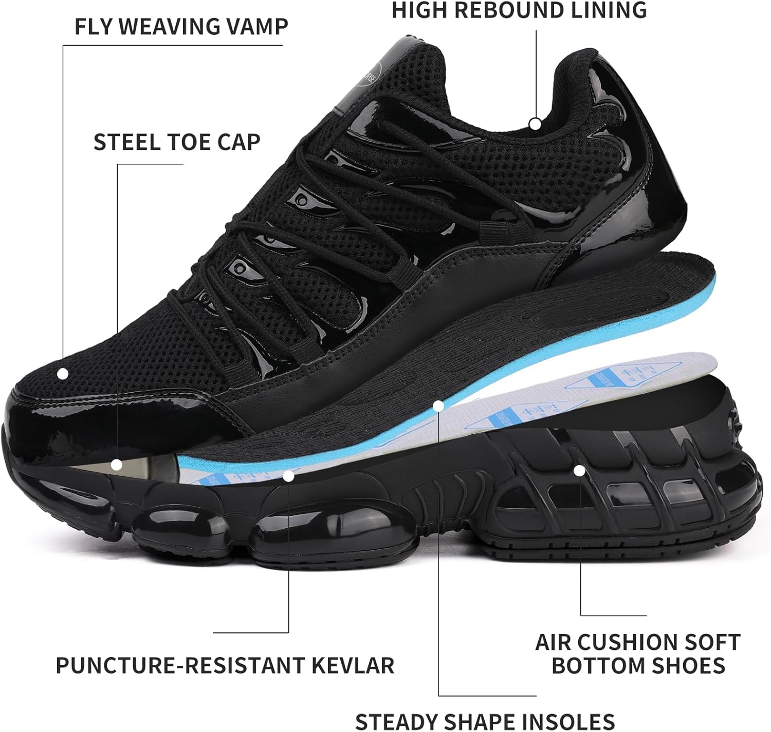 Thumbnail 4 de NIFOFISE Steel Toe Cap Trainers