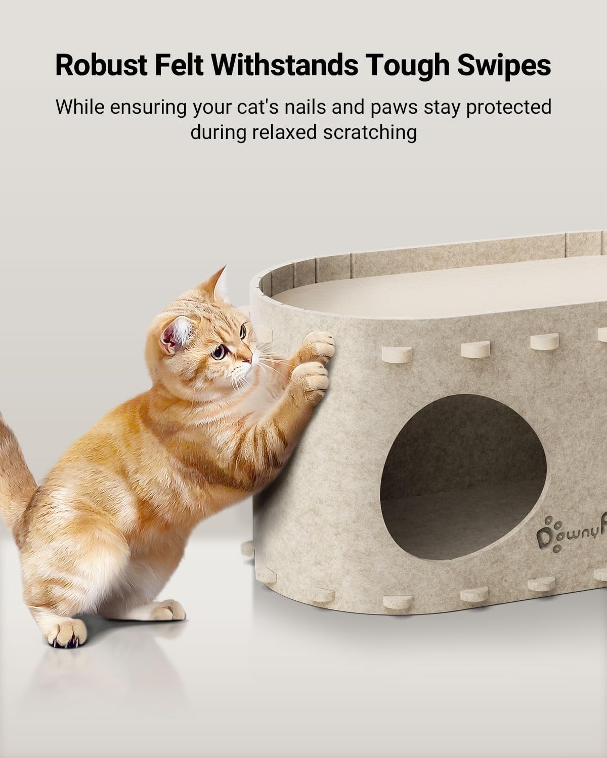 Detalle 1 de DownyPaws Cat Cave Bed, Cream