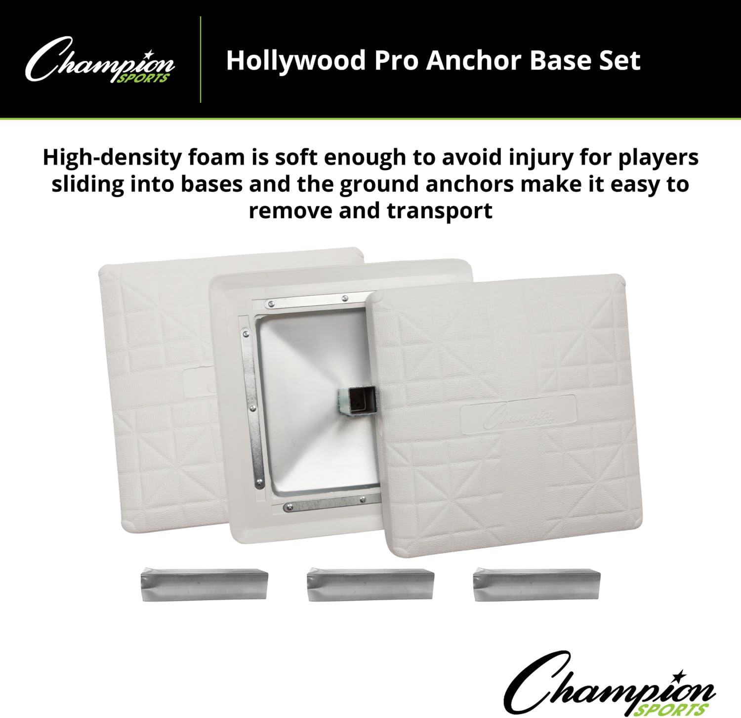 Thumbnail 6 de Baseball/Softball base set anchored