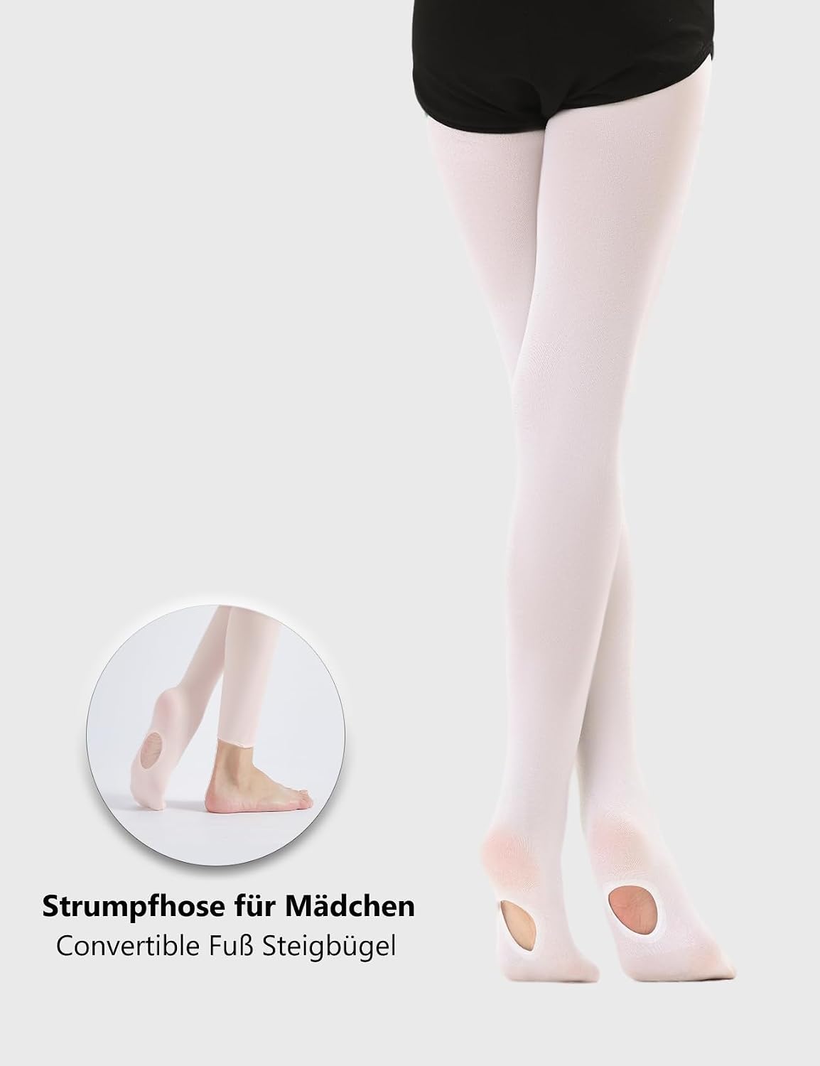 Thumbnail 1 de DUCMODA collant de danse 2-en-1 convertible pour filles (ballet / jazz)