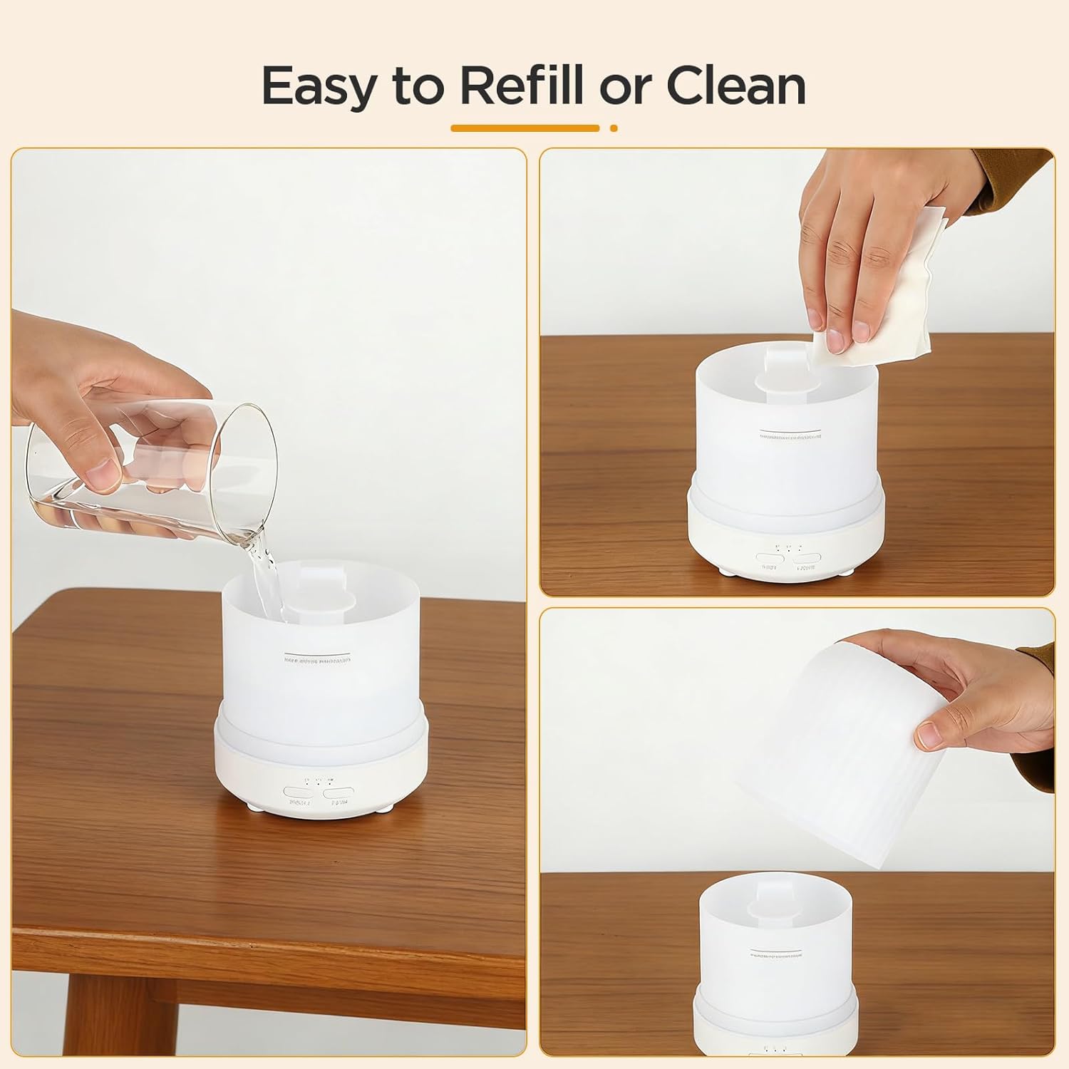 Thumbnail 5 de Romon Diffusore di Oli Essenziali 250 ml – Diffusore a ultrasuoni, LED a 7 colori, umidificatore per casa e ufficio