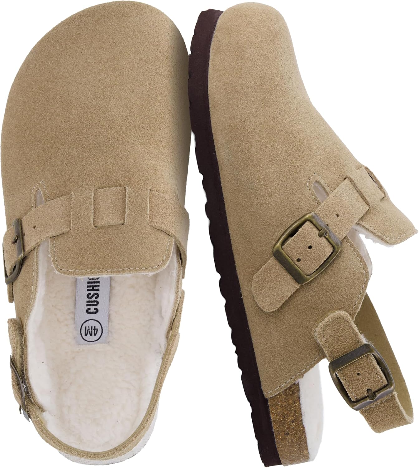 Detalle de CUSHIONAIRE Kids Clogs Genuine Suede