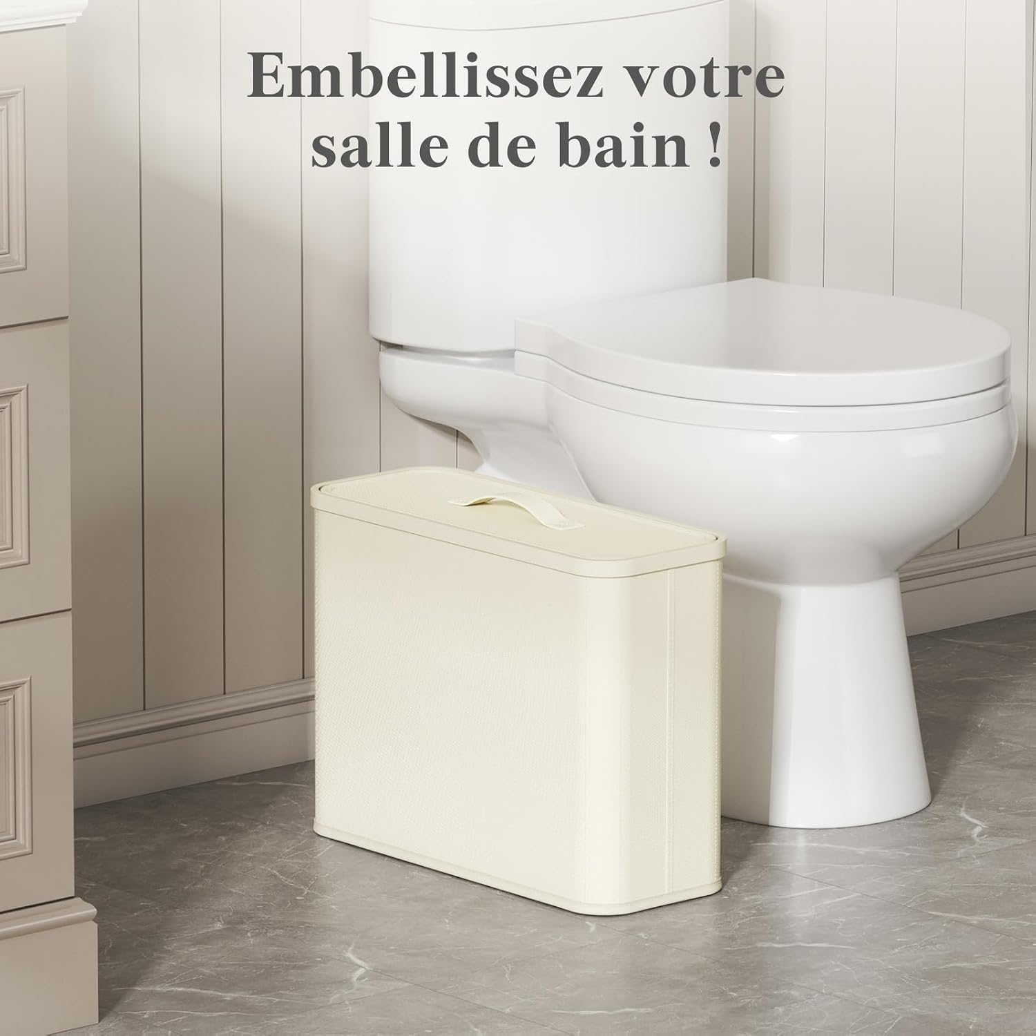 Thumbnail 2 de Lifewit Rangement Papier Toilette 23L Blanc Crème