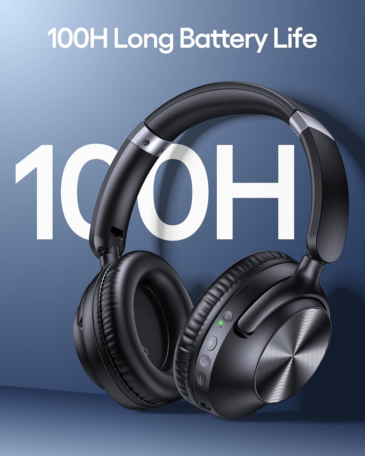 Thumbnail 2 de TAGRY H08 Hybrid Active Noise Cancelling Wireless Over-Ear Headphones (100H Playtime, Fast Charging, Bluetooth + 3.5mm)
