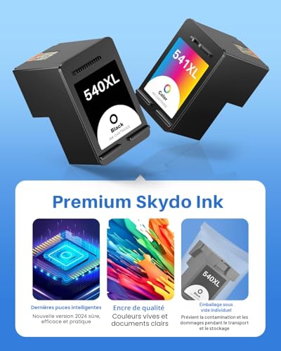 Thumbnail 5 de Skydo PG-540XL CL-541XL – Remplacement haute capacité pour Canon 540/541 (2 cartouches reconditionnées)