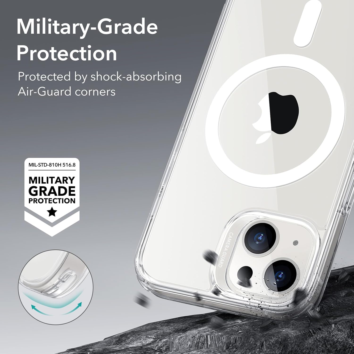 Thumbnail 4 de ESR Cover Magnetica per iPhone 14/13 con HaloLock – Custodia trasparente antiurto e resistente ai graffi