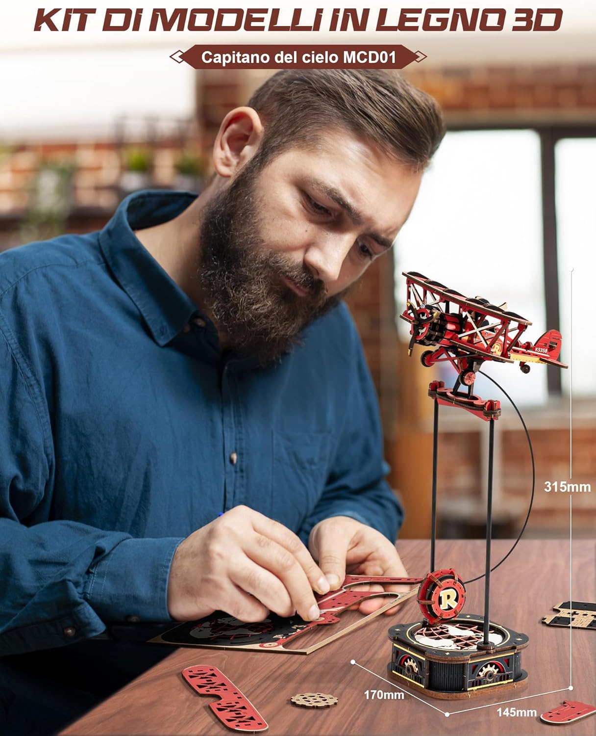 Thumbnail 1 de ROKR MCD01 Puzzle aereo 1:60