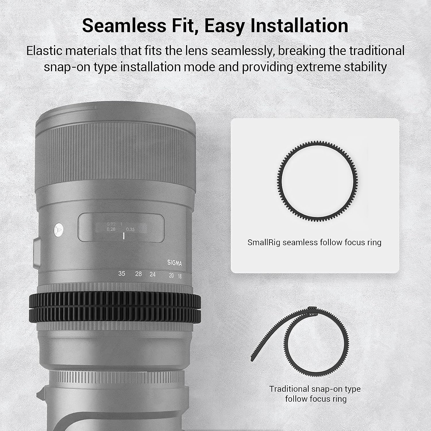Detalle 2 de SMALLRIG 3291 Focus Gear Φ62,5‑64,5 mm