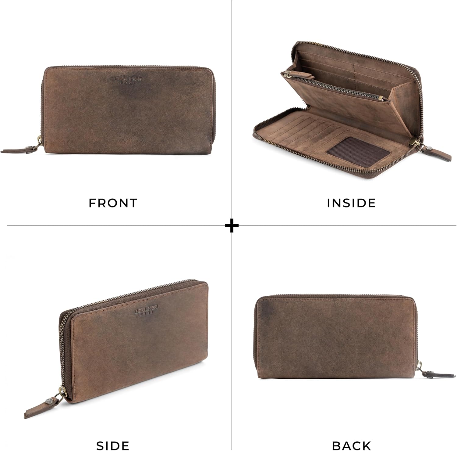 Thumbnail 6 de Berliner Bags Vintage Geldbörse Margo – große Portemonnaie aus Leder mit TÜV-geprüftem RFID-Schutz (braun)