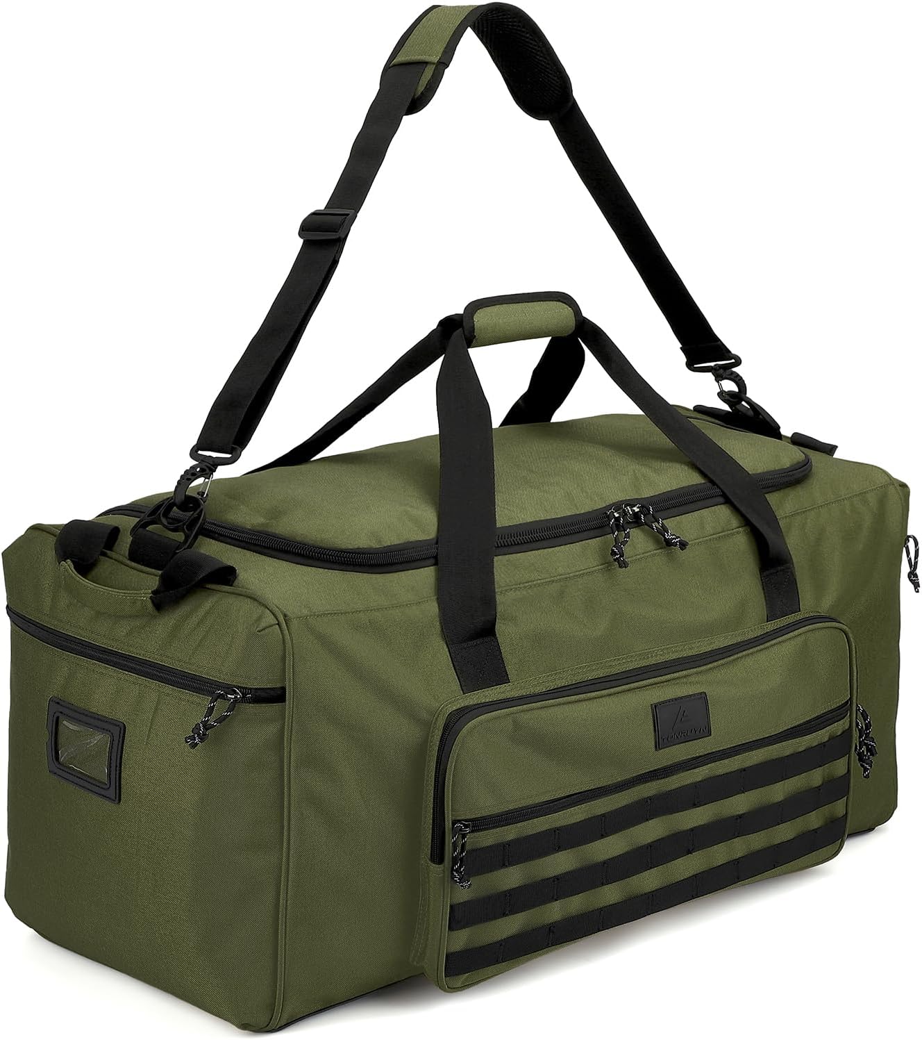 Detalle de Tonruyn 115L Extra Large Gym Duffle Bag, 125L Listed Capacity, MOLLE Webbing