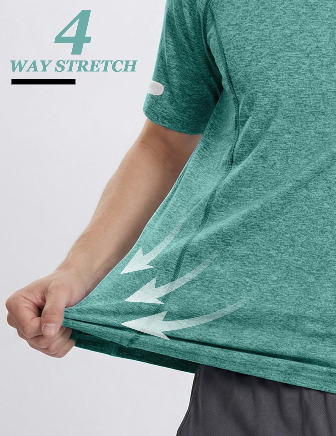 Thumbnail 4 de Wayleb maglietta sportiva uomo traspirante elasticizzata in tessuto tecnico (maniche corte) S-3XL