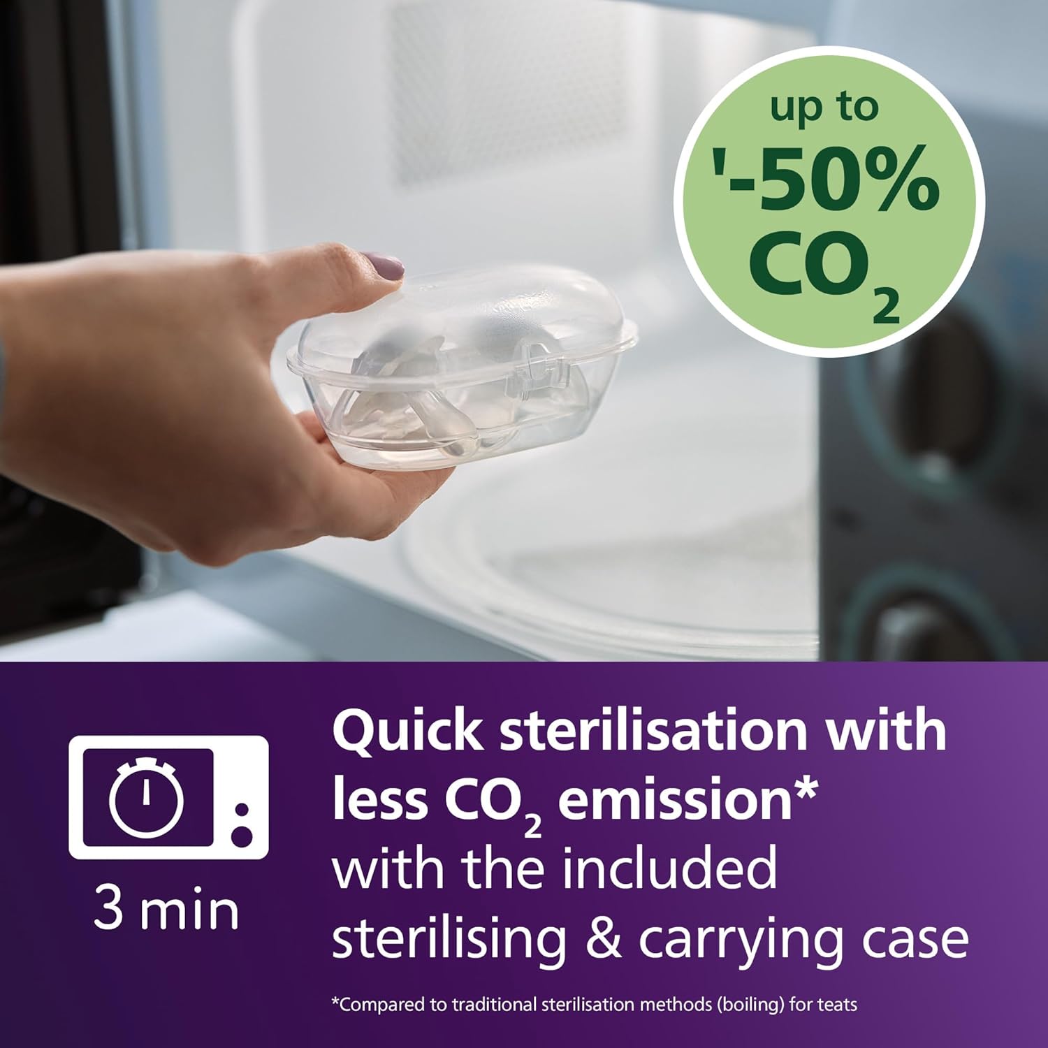 Thumbnail 5 de Philips Avent Ultra Air Day & Night Soothers SCF087/22 (0-6 months) – glow-in-the-dark orthodontic design, 4 pack