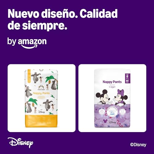 Detalle de Pañales de aprendizaje Disney talla 6 (más de 15 kg) por Amazon, 60 unidades