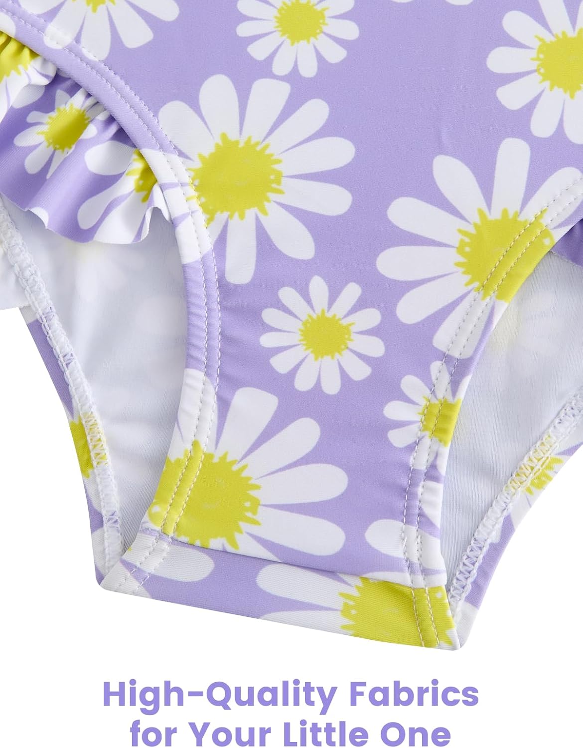 Detalle de JiAmy Flowers Ruffle Sleeveless One-Piece Girls Swimwear