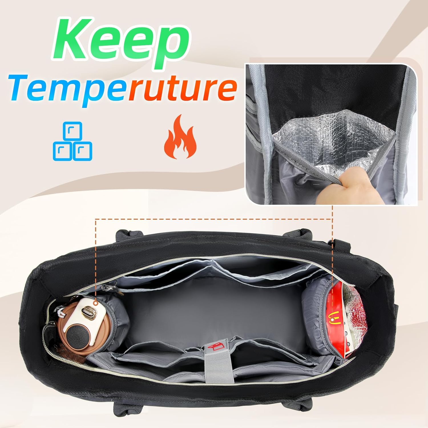 Thumbnail 3 de RAINSMORE Lehrertasche Laptoptasche 15,6 Zoll 💻