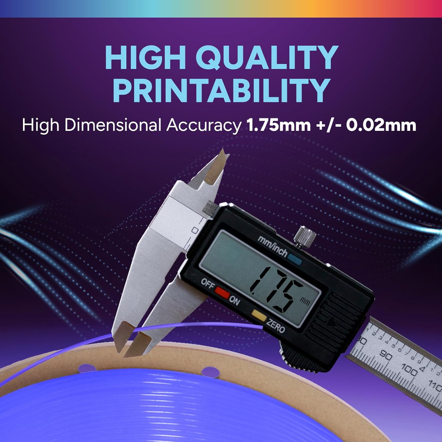 Thumbnail 4 de Overture TPU High Speed Filament 1.75mm 95A – Luminous Electric Indigo (HS TPU)