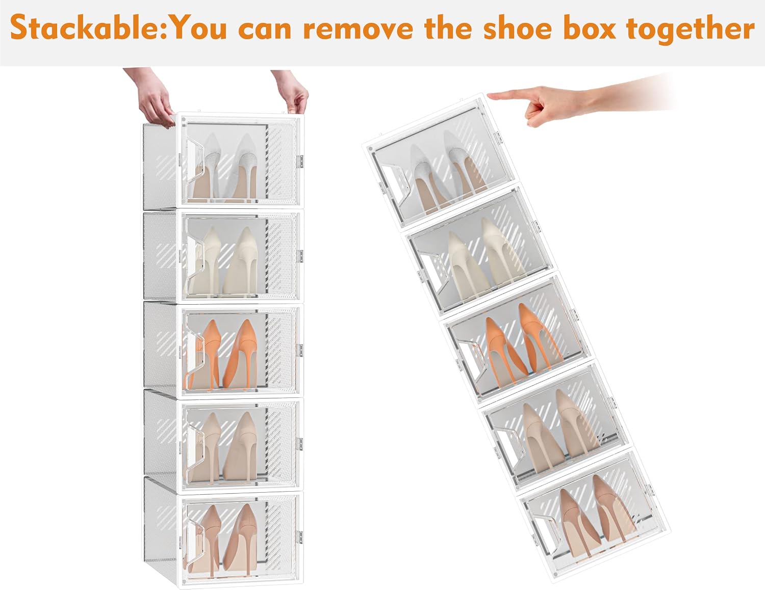 Thumbnail 5 de SIMPDIY Clear Shoe Storage Boxes 12-Pack