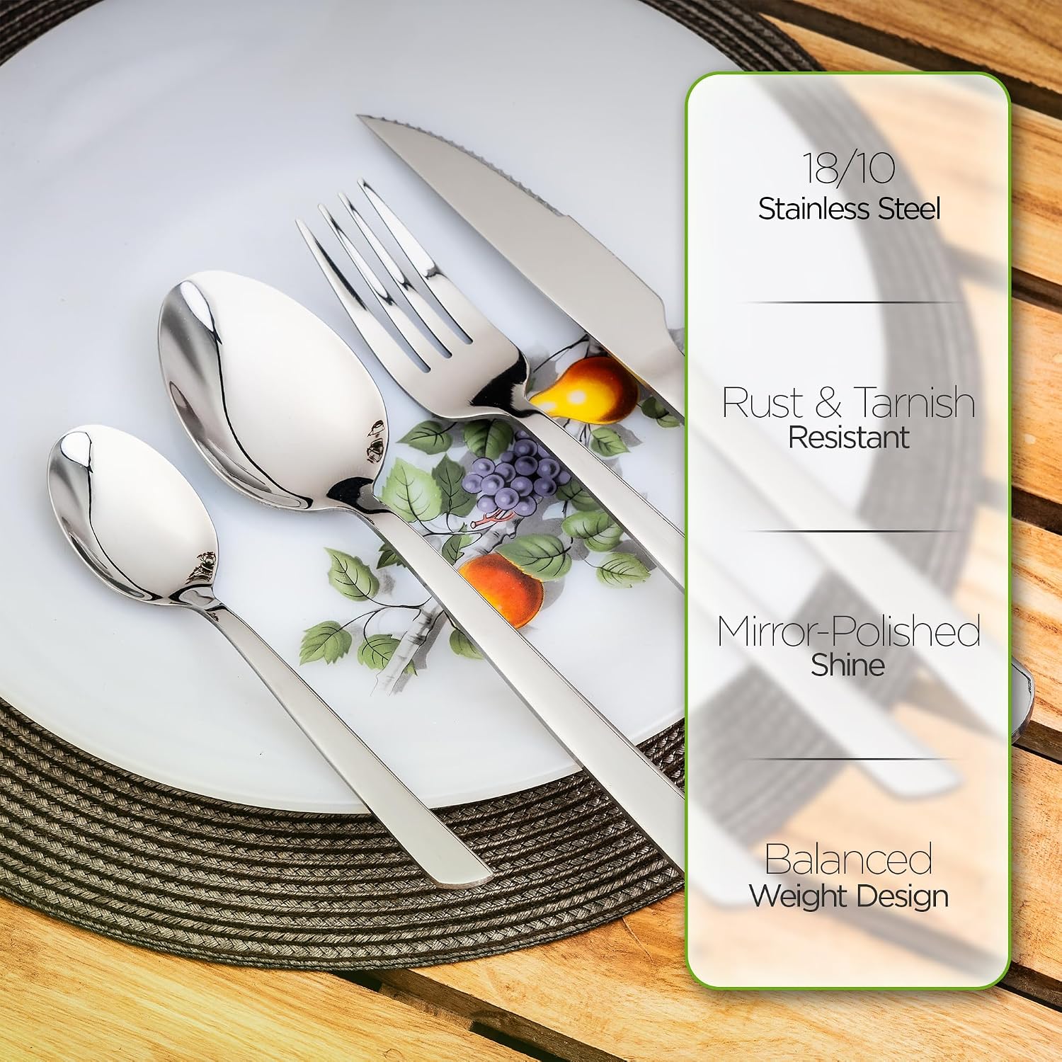 Detalle de Cutlery Set - 4 Piece Stainless Steel Cutlery for 1 Person