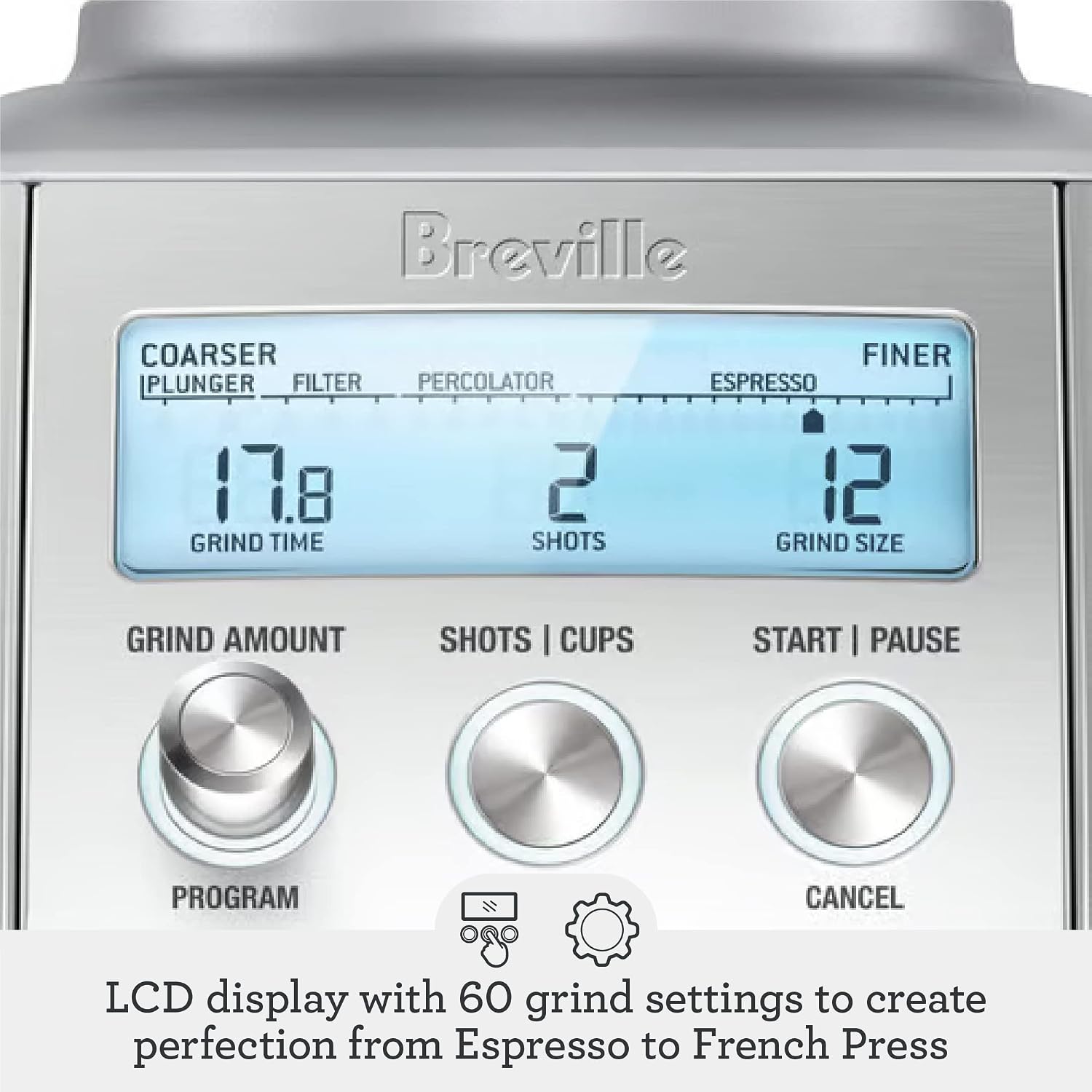 Detalle de Breville Conical Burr Coffee Grinder, 60 Settings