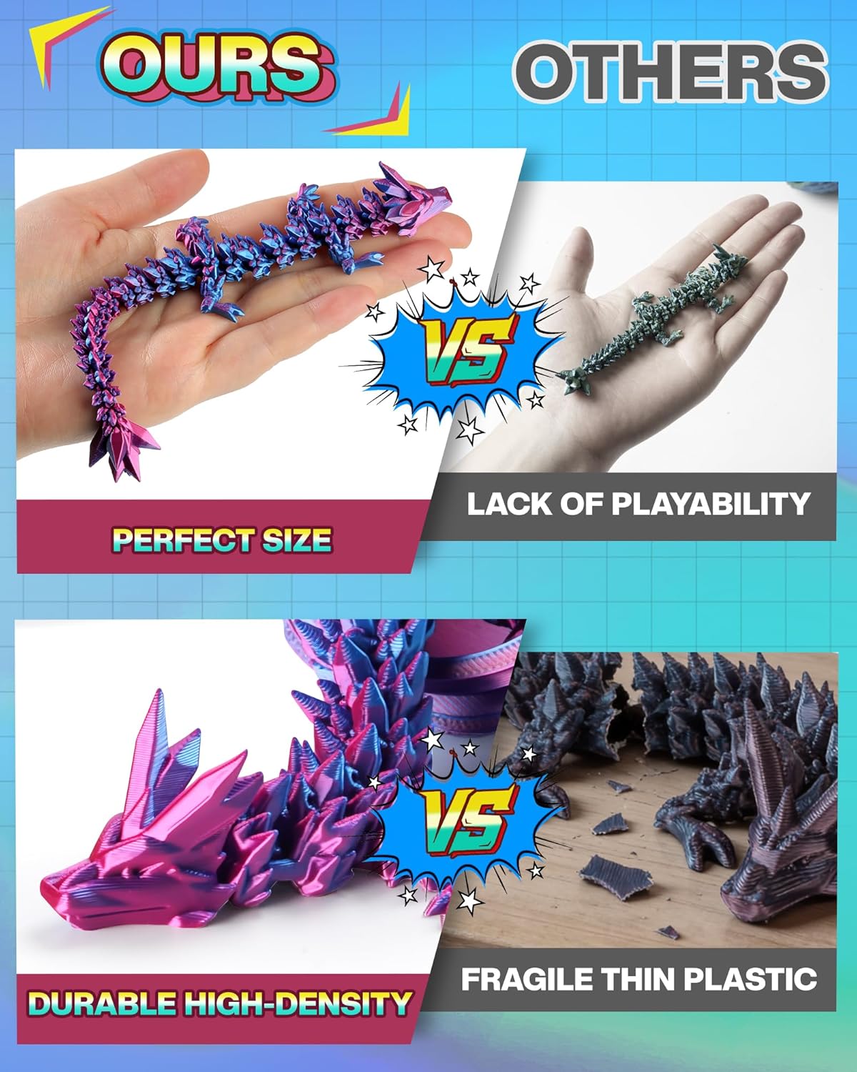 Thumbnail 4 de 3D Printed Dragon Eggs 3.4 in 4-Pack 🎲