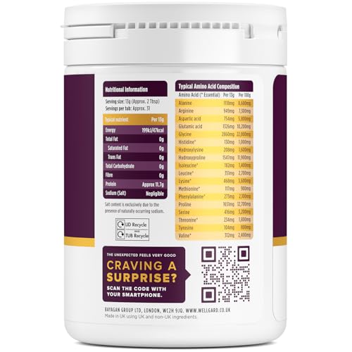 Thumbnail 7 de Wellgard Collagen Powder: Bovine Peptides with High Levels of 8 Essential Amino Acids, Halal & Kosher, Made in the UK