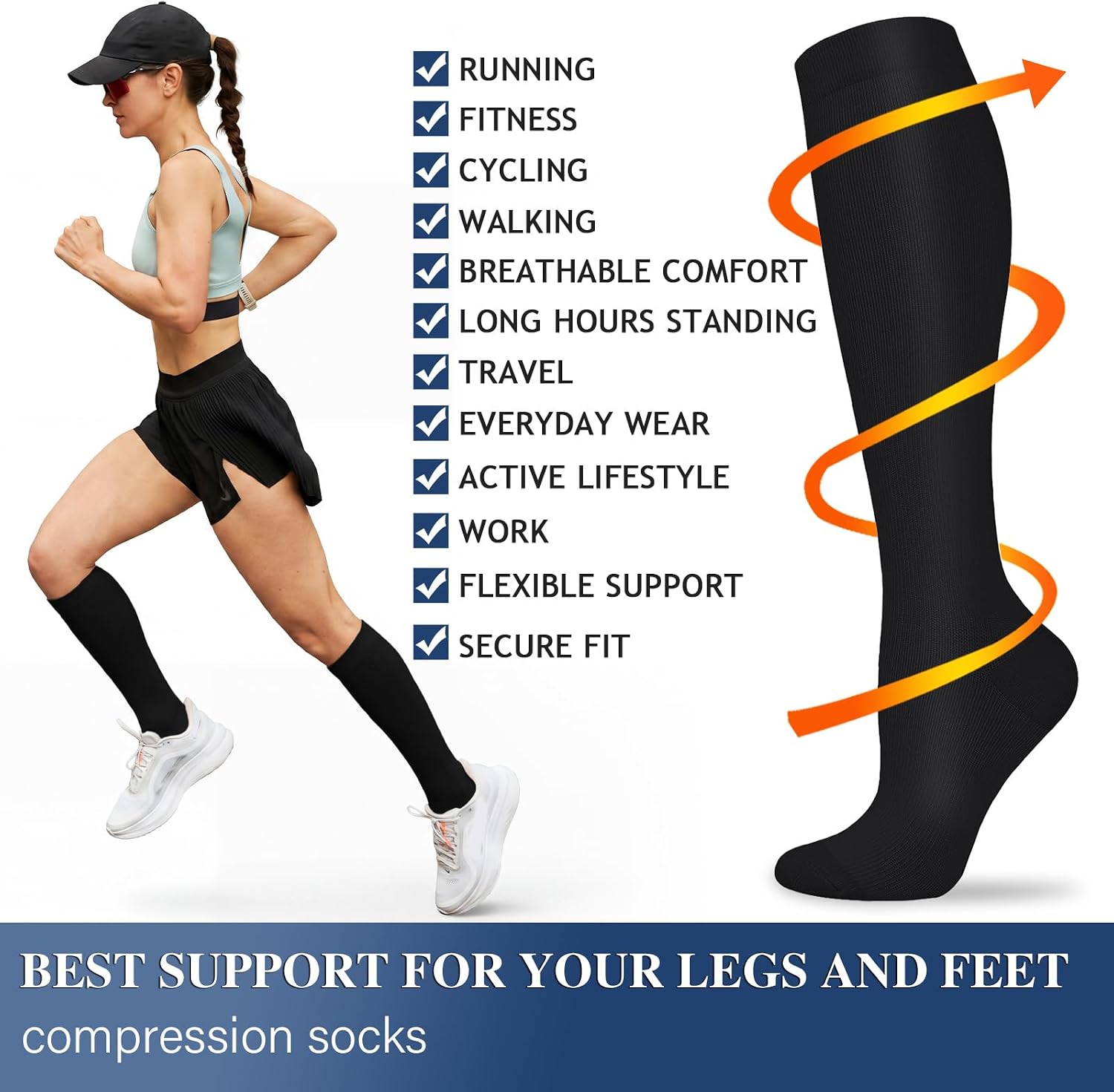 Detalle 2 de Sooverki Compression Socks, 85% Nylon