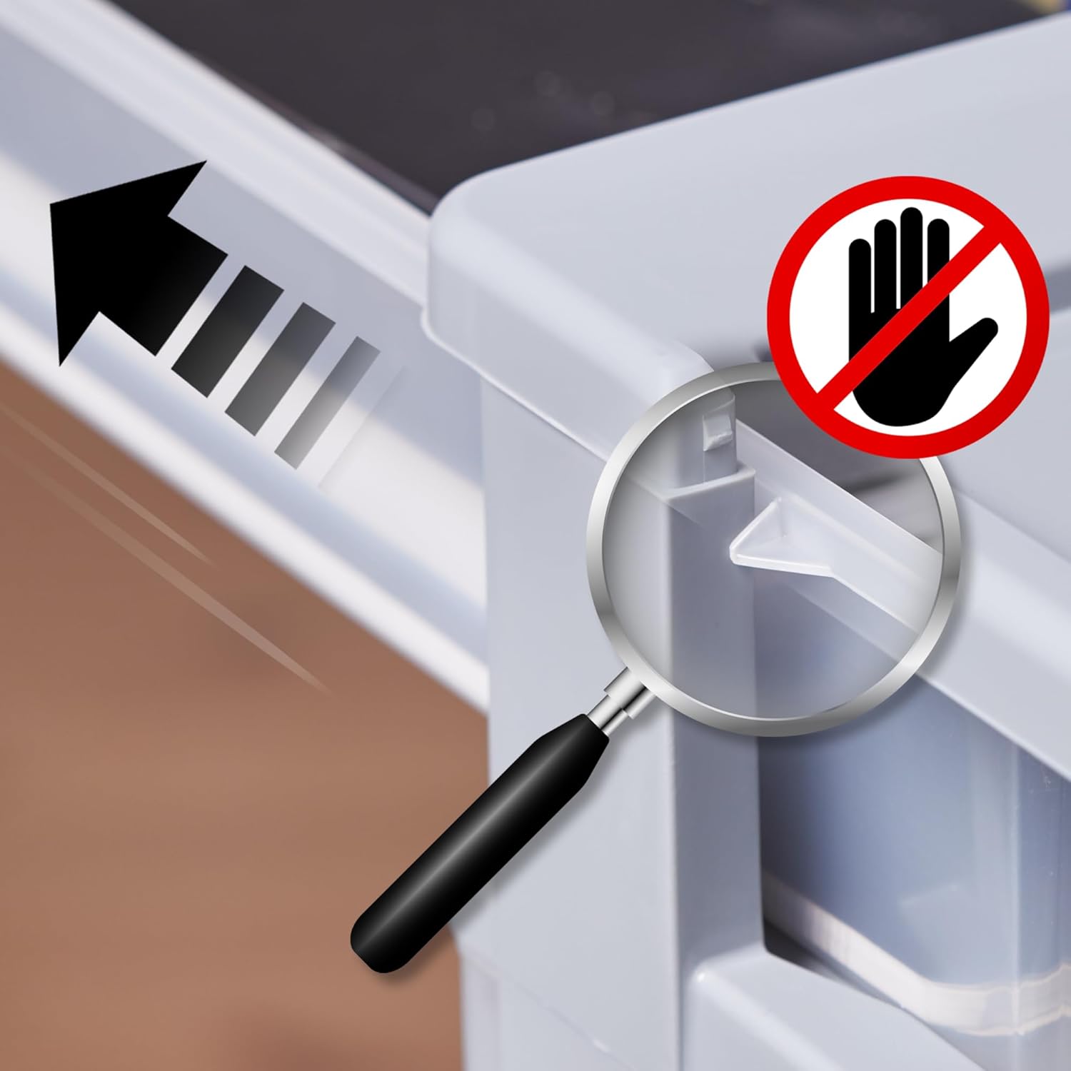 Thumbnail 4 de Iris Ohyama OCH-2021 cassettiera in plastica per documenti A4, grigia, con 2 cassetti piccoli e 1 medio