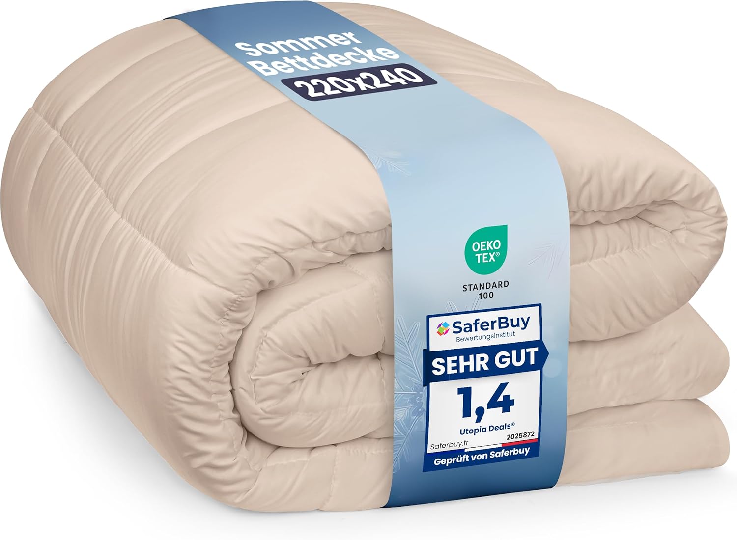 Thumbnail 4 de Utopia Bedding Ganzjahres-Bettdecke 155 x 220 cm mit 370 GSM Füllung (weiß)