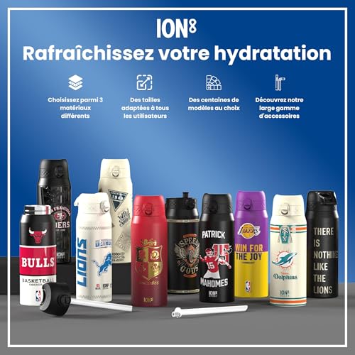 Thumbnail 6 de Ion8 NBA Gourde 500 ml – Équipes Multiples, Anti-Fuite, Facile à Ouvrir
