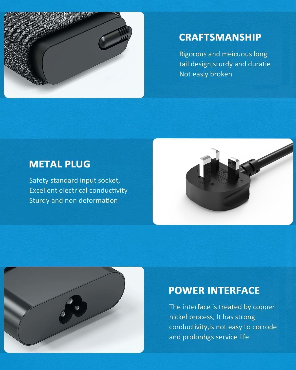Thumbnail 4 de SKOTSLYE 65W USB-C Laptop Charger for HP Spectre x360, EliteBook & Chromebook