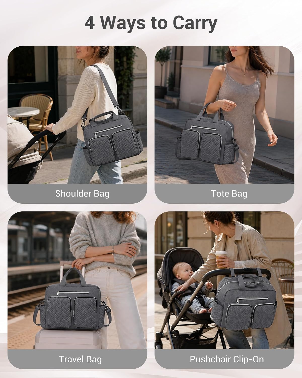 Thumbnail 4 de Kono Baby Changing Bag: Multifunction Nappy Bag with Portable Changing Mat