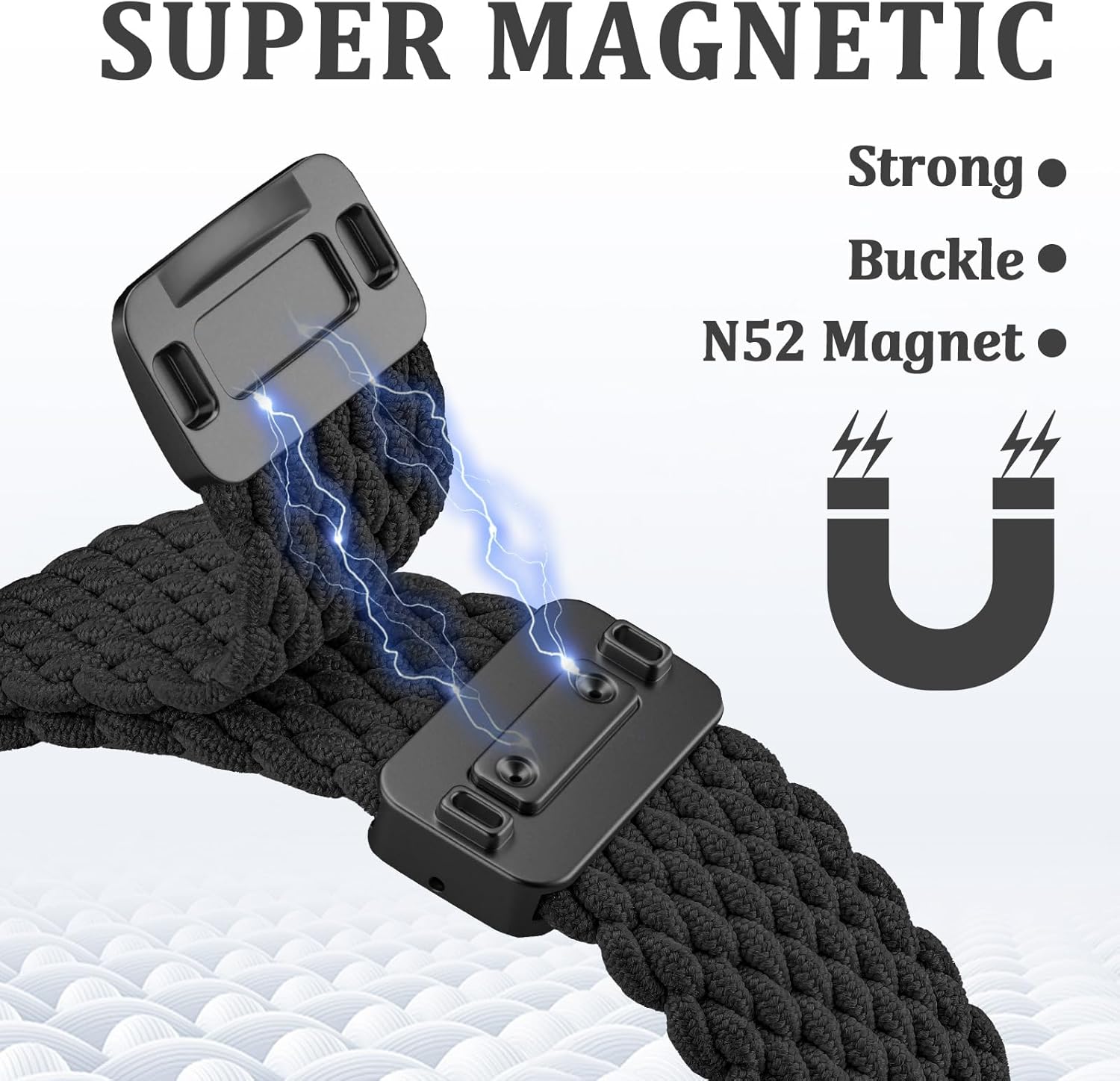 Thumbnail 2 de DigiHero Braided Loop Nylon Watch Strap for Apple Watch (40–46mm) with Magnetic Buckle