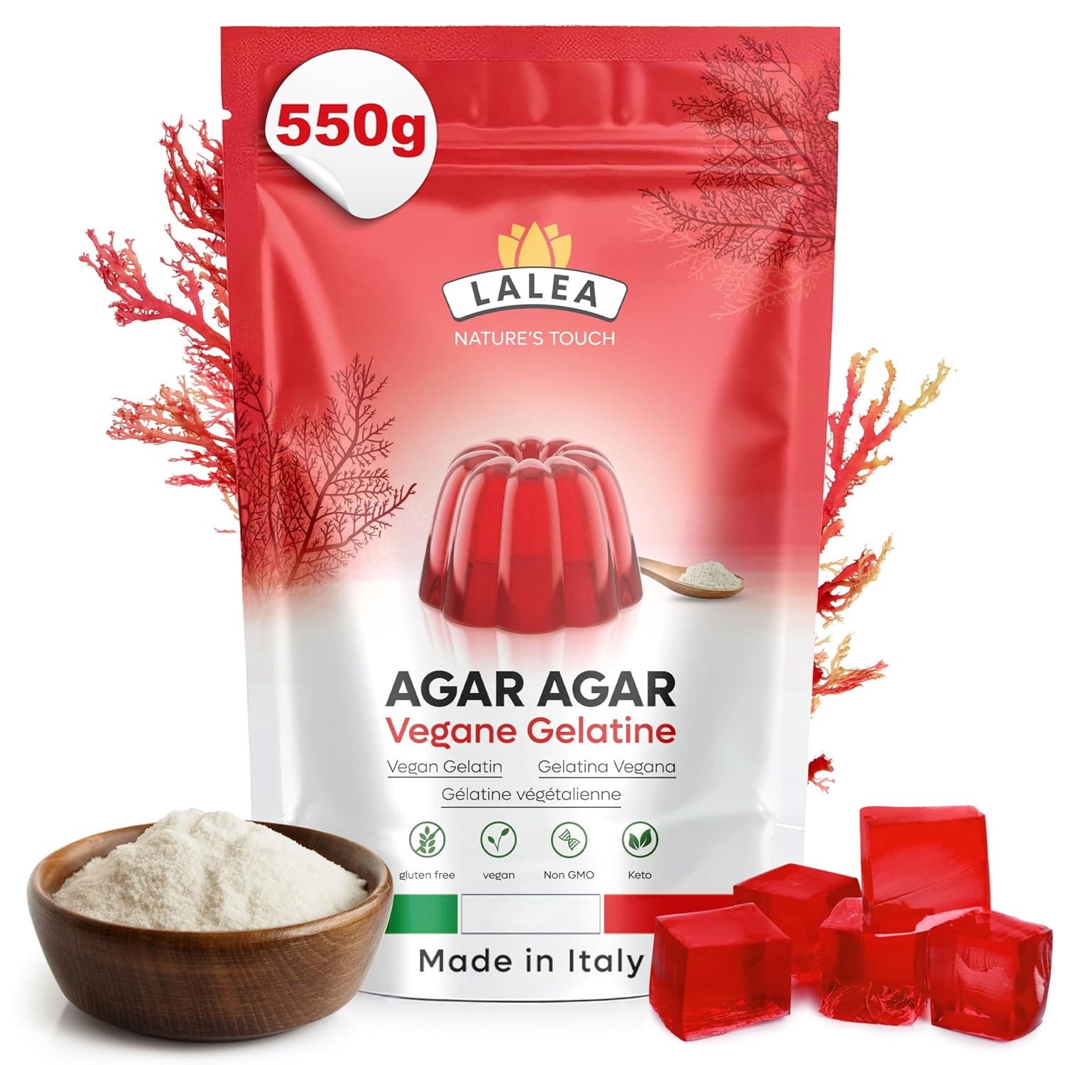 Thumbnail 6 de Agar Agar Pulver 300g – Veganes Gelatinepulver, Glutenfrei, Halal & Koscher