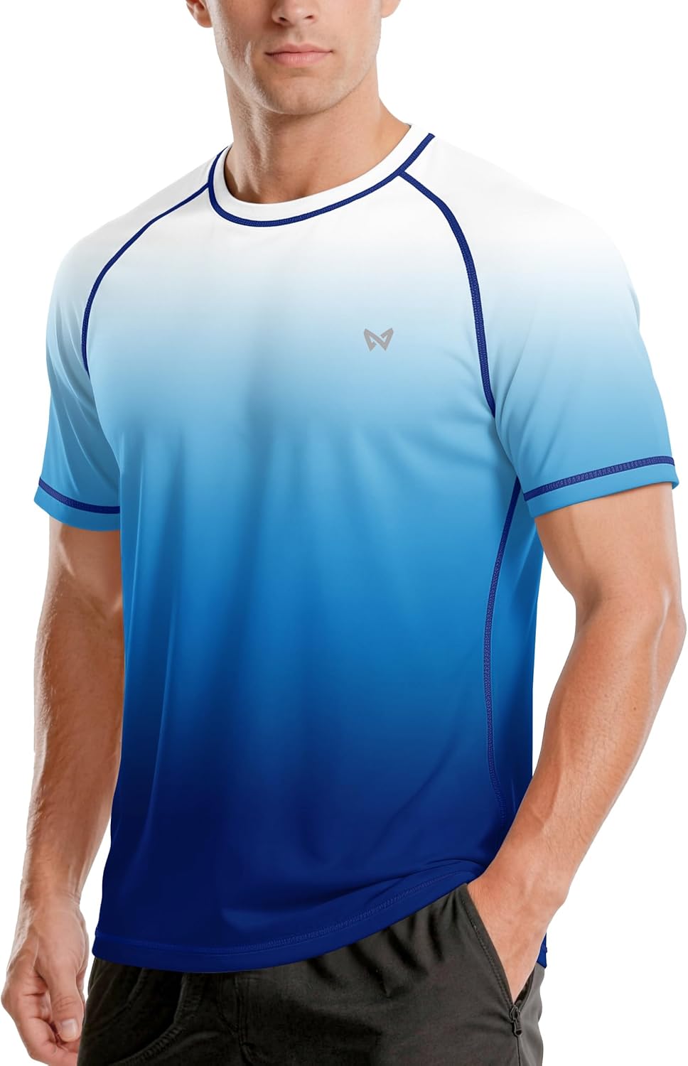 Thumbnail 6 de WISMBOX Men's Short Sleeve Rash Vest with UPF 50+ – Quick Dry UV Swim Top
