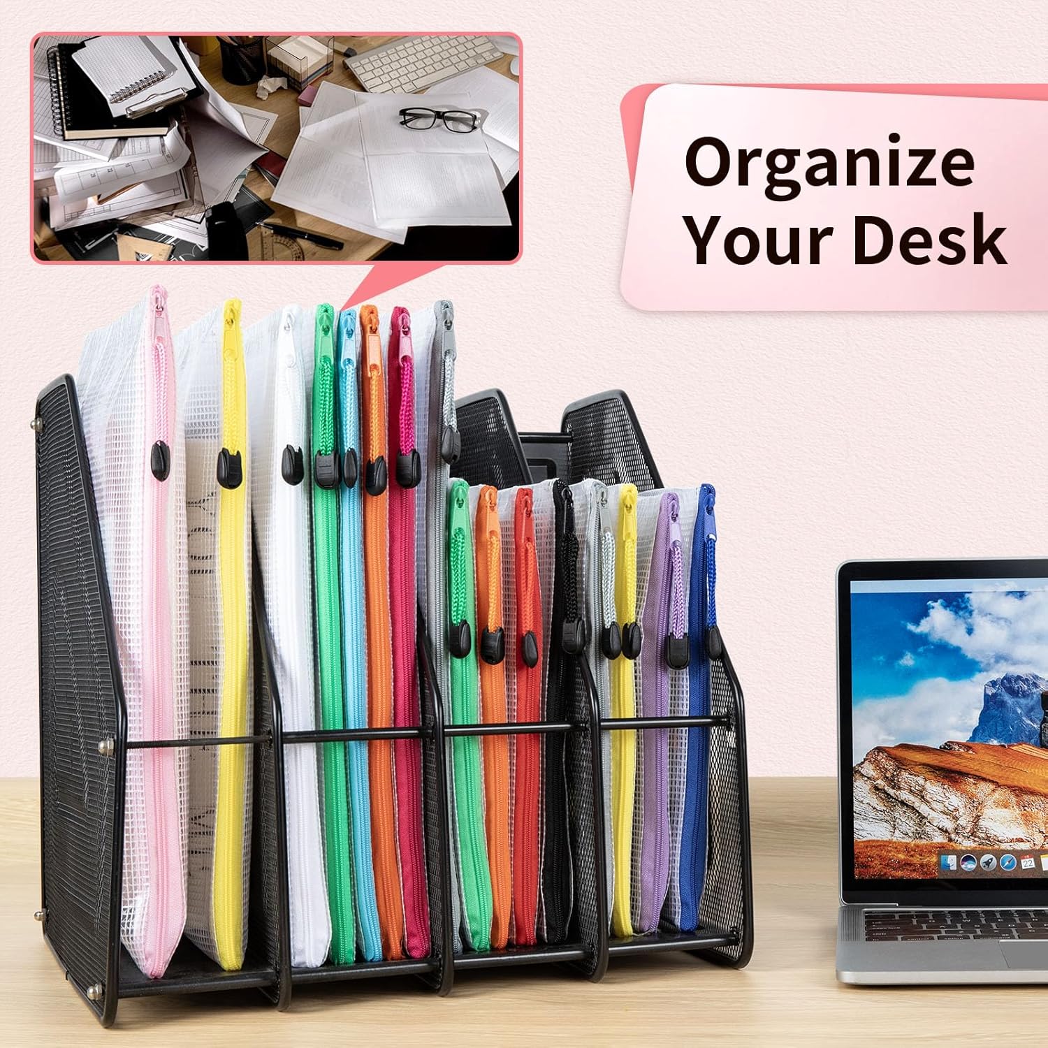 Detalle de A4 Plastic Wallets Folders 12 Pack