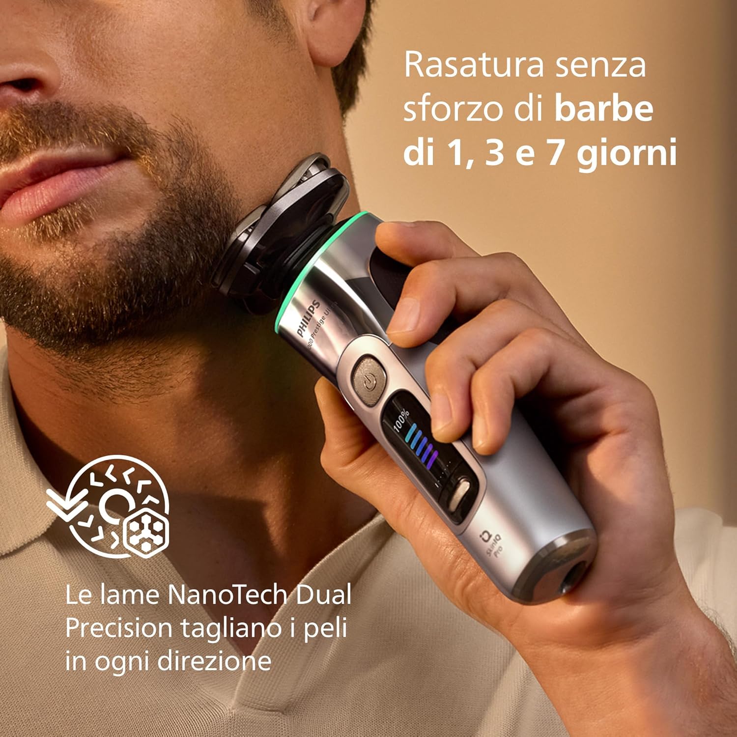 Thumbnail 6 de Philips Shaver i9000 Prestige Ultra: rasatura Wet & Dry con tecnologia SkinIQ Pro