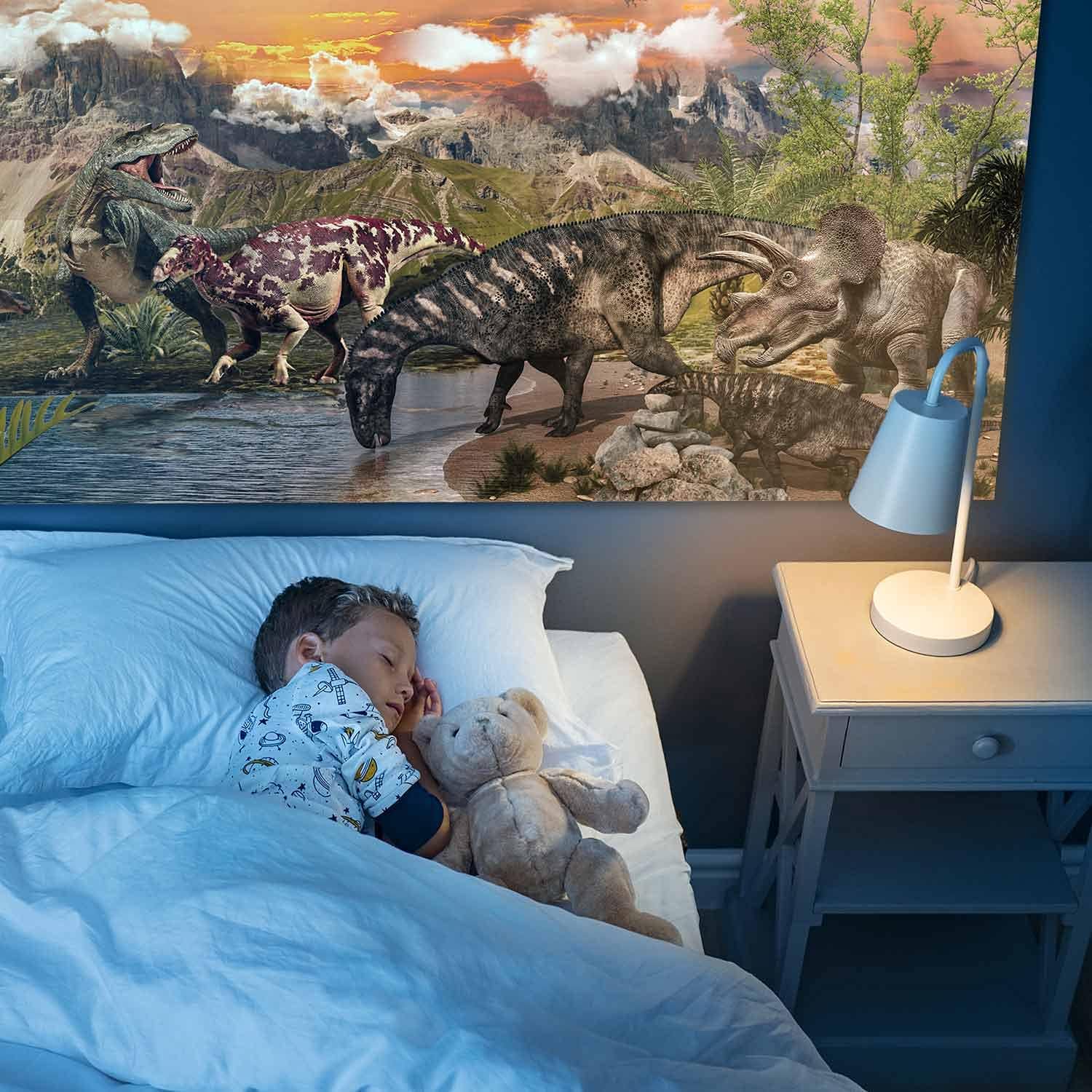 Detalle de GOODS+GADGETS Dinosaur Poster, 90 x 45 cm, 250 g/m² Glossy Print